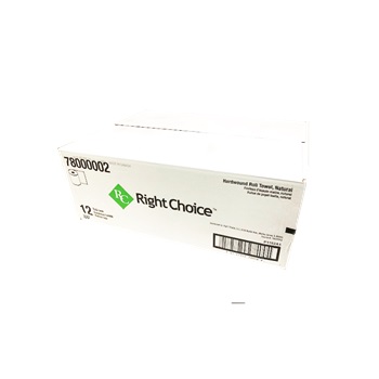 RIGHT CHOICE NATURAL HARDWOUND ROLL PAPER TOWEL, 1-PLY 8